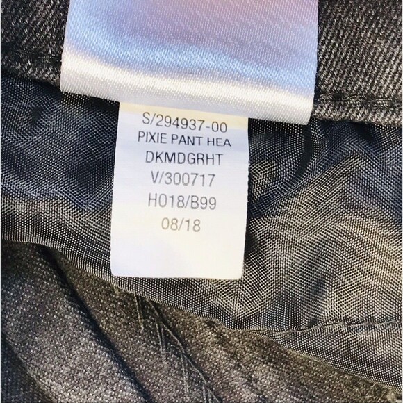 Old Navy Pixie Pants Capri Crop Skinny Gray Mid Stretch 6 Women Chino Preppy - Picture 5 of 10